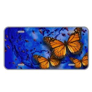 Custom license plate with beautiful butterflies